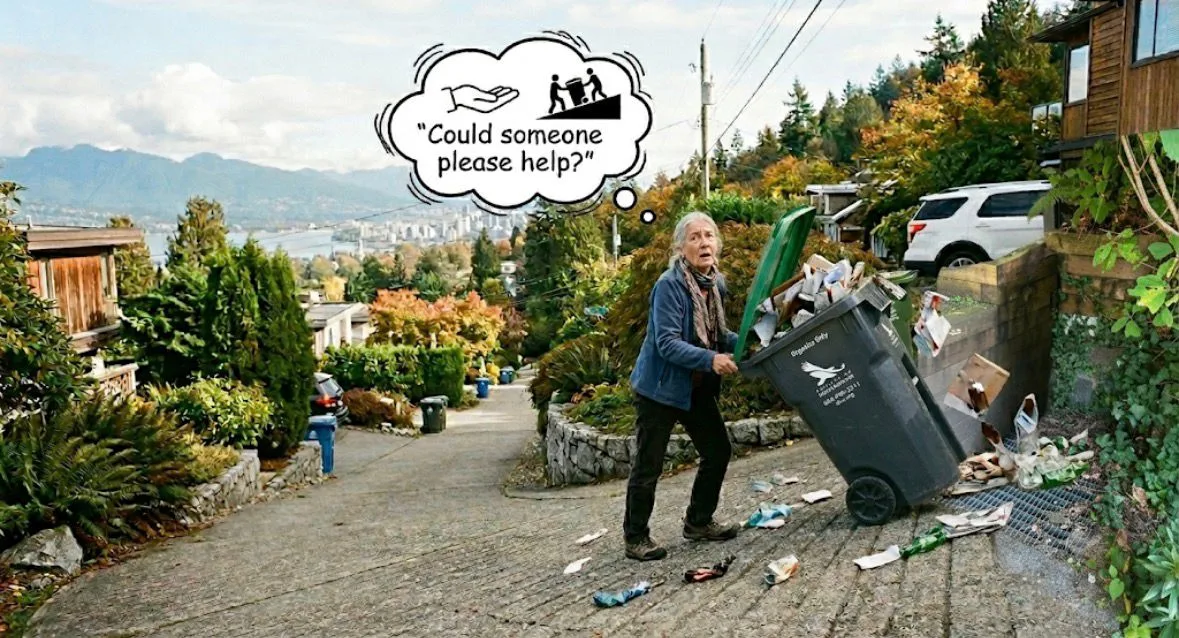 Garbage Day Help for Seniors in Vancouver, North Vancouver, West Vancouver & Burnaby - Why So Many Are Turning to Rush HR Bin Pull Out Service